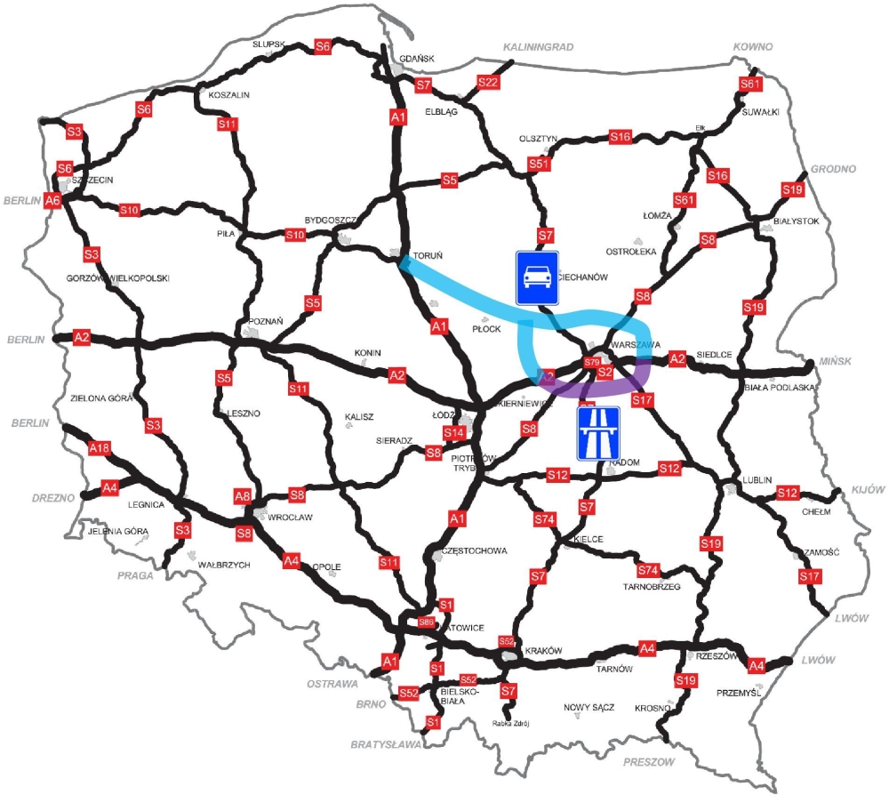 Sa Cztery Warianty S10 I Tzw Duzej Obwodnicy Warszawy Rynek Infrastruktury Porty Stocznie Lotnisko Porty Lotnicze Autostrada Obwodnica Energetyka Cieplownictwo Linie Kolejowe Pkp Plk Telekomunikacja Operatorzy