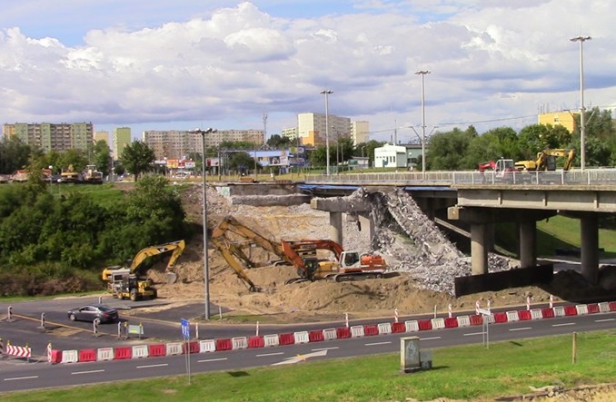 Trwa modernizacja estakady na ul Wojska Polskiego w Bydgoszczy ZDJĘCIA Rynek Infrastruktury